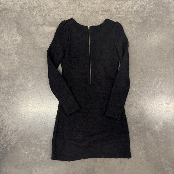 Vintage Y2K Longsleeve Black Bead Embellished McGinn Knightsbridge Mini Dress XS - Picture 2 of 6